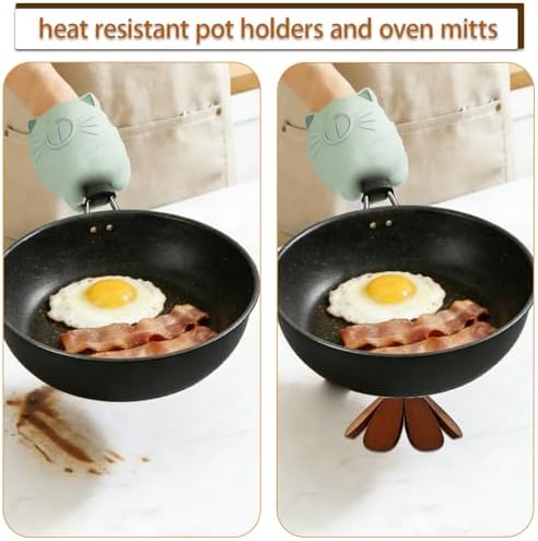 5Pcs Foldable Pine Wood Christmas Tree Trivet Set with Stand, 2