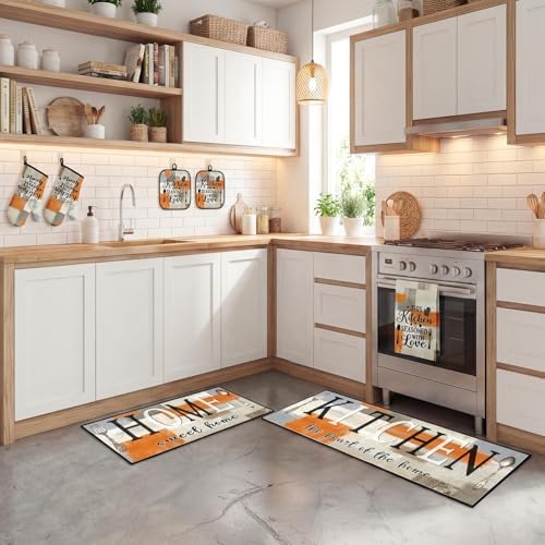 Kitchen Decor and Accessories Set of 10, Orange Beige