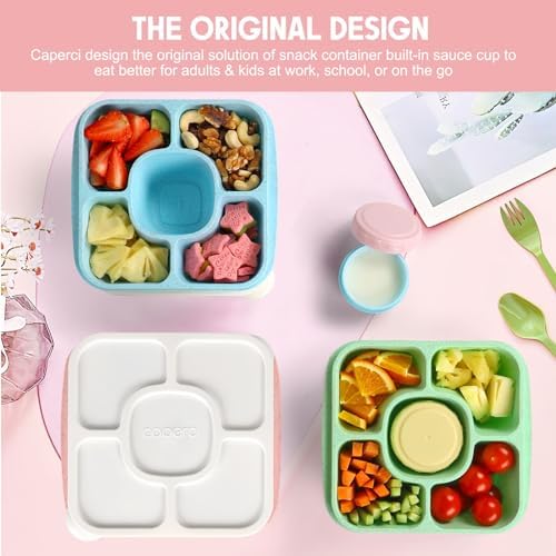 Caperci Original Lunchable Snack Containers for Kids & Adults