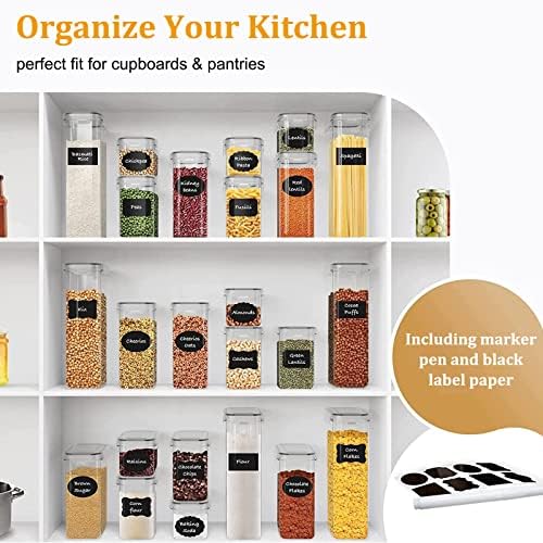 42pcs Airtight Clear Stackable Food Storage Containers