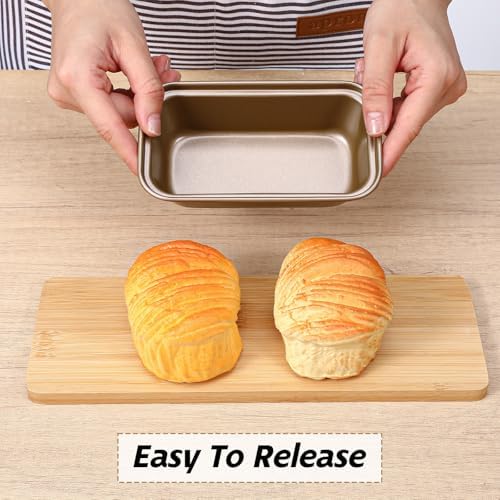 12Pc Mini Loaf Pans for Baking,6.1x3.3x1.7“ Nonstick Carbon Steel