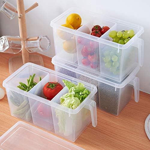 2-Pack Divided Veggie Storage Containers with Lids