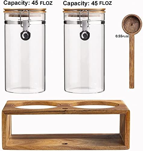Yangbaga Coffee Canister Set, 2pc 45oz Glass