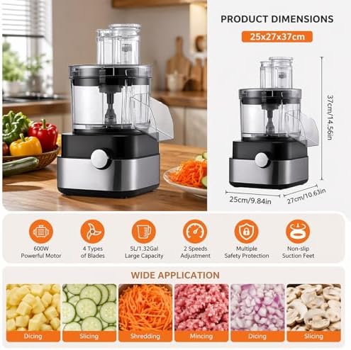 Commercial Food Processor, 600W, 5L Capacity