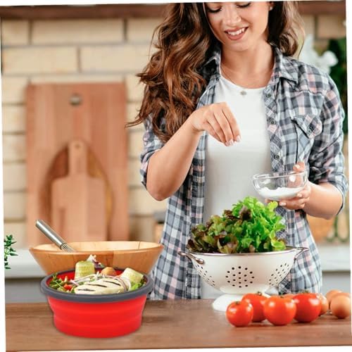 Collapsible Bowls with Lids, 4Pcs 5/6/7/8 Inch Round Silicone Food