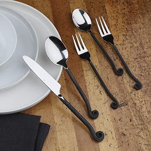 Gourmet Settings 20-Piece Flatware Treble Clef Collection Black