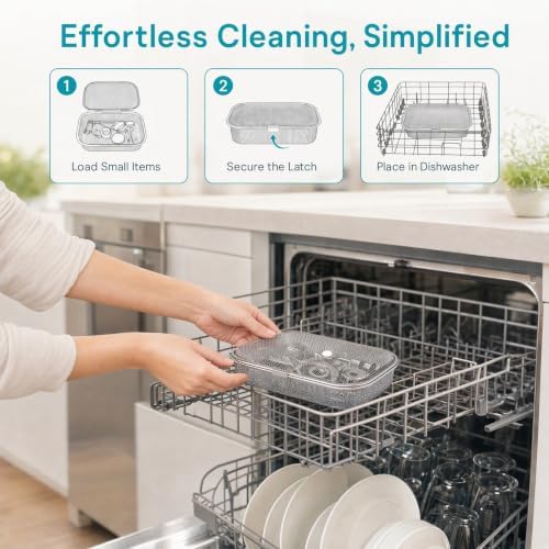 Space-Saving Dishwasher Utensil Basket | Food-Grade 18/8 Stainless