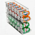 Soda Can Dispenser with Lid for Refrigerator, 2 Pack