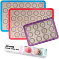 STATINT Macaron Silicone Baking Mat, Half Sheet Baking Mat, Set of 3