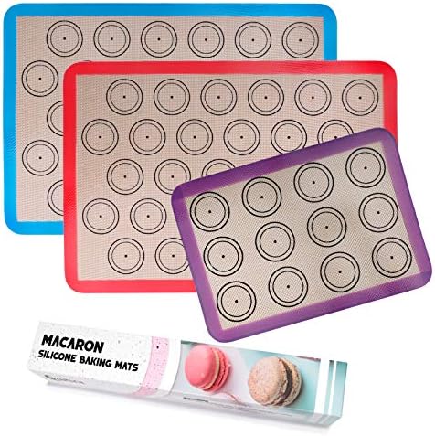 STATINT Macaron Silicone Baking Mat, Half Sheet Baking Mat, Set of 3