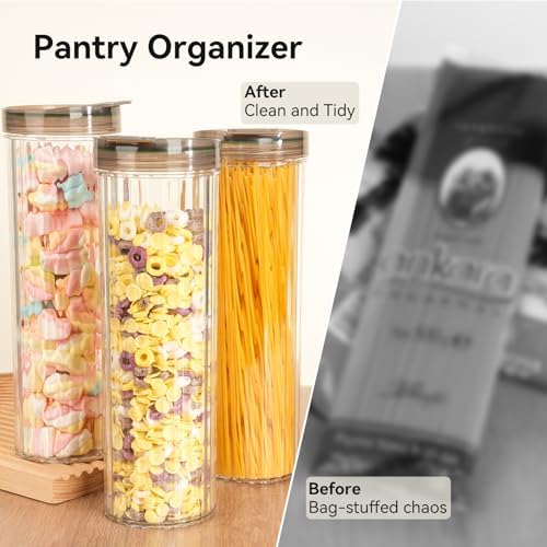 Tall Spaghetti Pasta Storage Container - 48oz Clear Pasta Holder