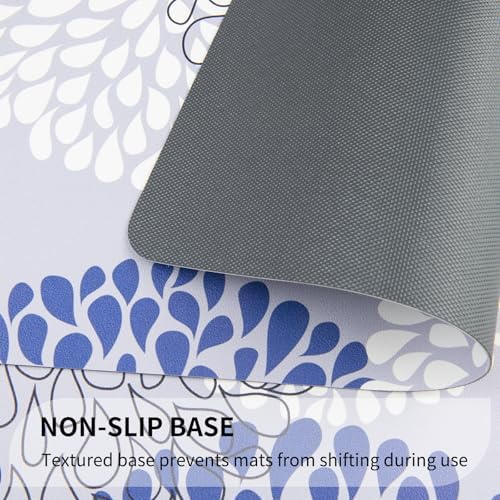 QIYI PU Leather Placemats Set of 6, 12"x18" Waterproof Table Mats