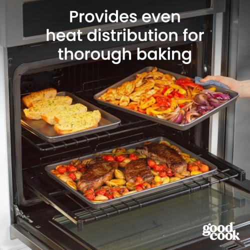GoodCook Everyday Nonstick Baking Sheet Set, 3 Pack Includes Small