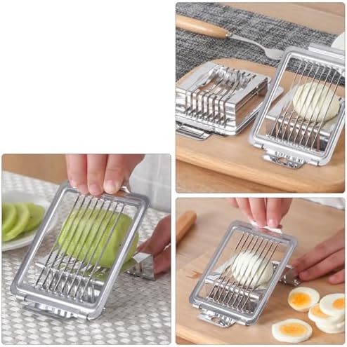 Stainless Steel Egg Slicer for Even Slices Xmas with 8 Cutting Wires