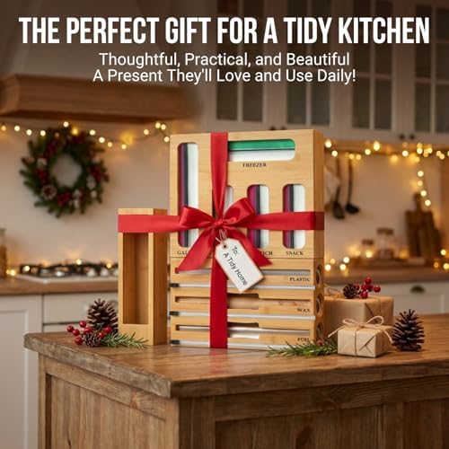9 in 1 Storage Bag Organizer for Kitchen Drawer,Bamboo Foil and