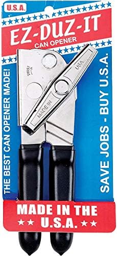 EZ-DUZ-IT Deluxe Can Opener with Black Grips (Set of 2)