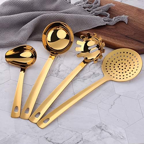 Stainless Steel Kitchen Utensil Set -8 Cooking Utensils, Colorful