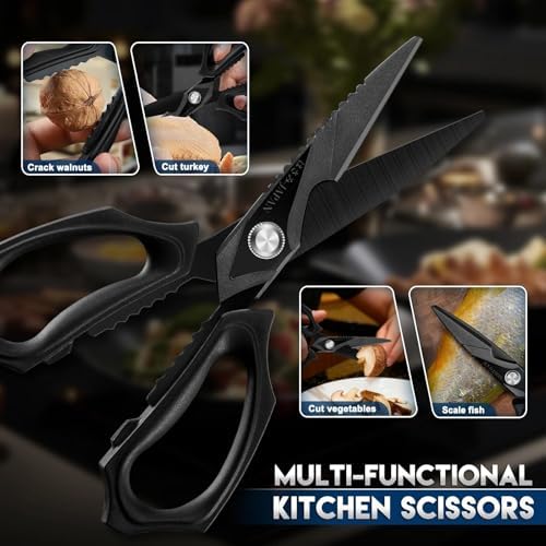 Purple Dragon Kitchen Scissors for Food - Heavy Duty Kitchen Shear