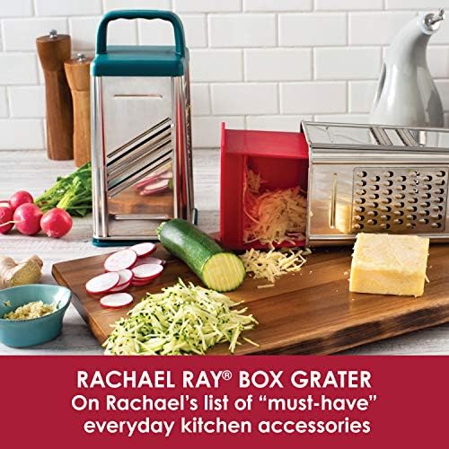 Rachael Ray Stainless Steel Box Grater, Red