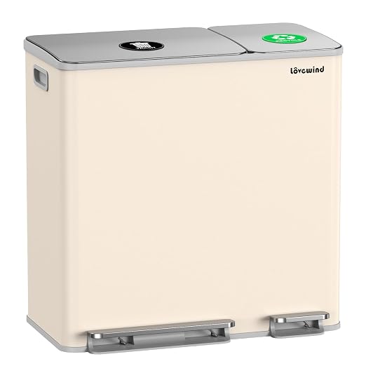 Lovewind Dual Trash and Recycling Bins by LOVEWIND