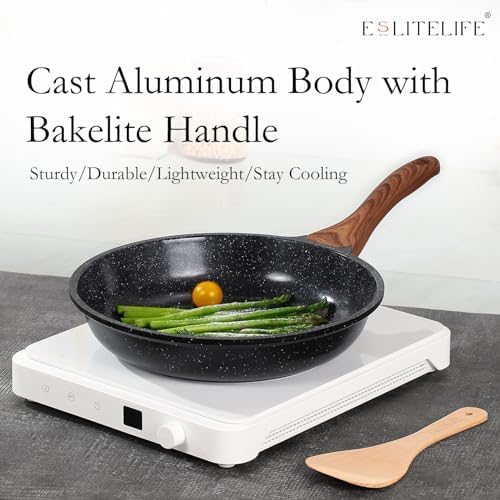 ESLITE LIFE Nonstick Ceramic Frying Pans Skillets Set with Lids