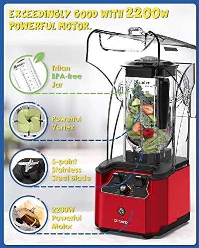 CRANDDI K90 Commercial Blender, 80oz