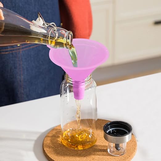 Plastic Funnel Set of 5, All Purpose Cooking Funnels Small to Large Funnel - Image 3