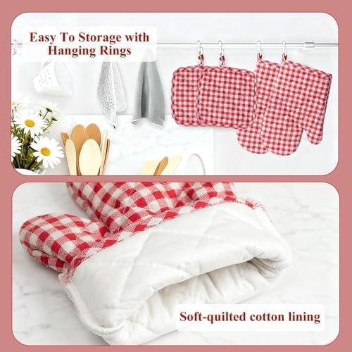 4PCS Oven Mitts and Pot Holders Set