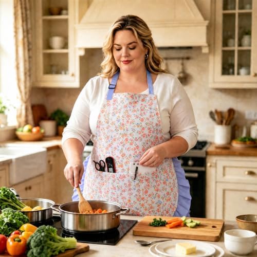 Cute Aprons for Women with Pockets for Cooking, Apron for Kitchen