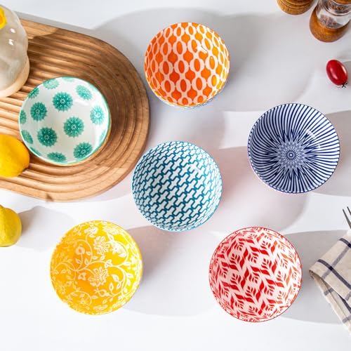 11 Oz Ceramic Small Dessert Bowls Set of 6