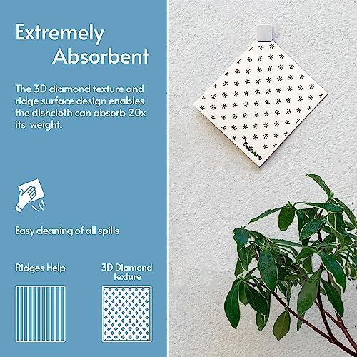 Eulnars Reusable Paper Towels, 8-Pack Swedish Dishcloths for Kitchen