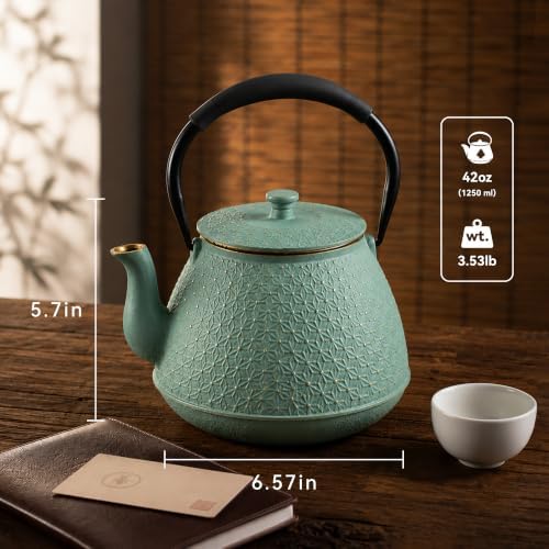 Cast Iron Teapot with Infuser, 42 oz