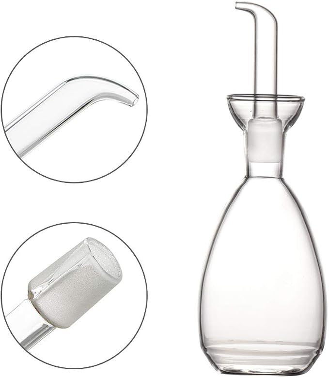 Affogato Glass Oil Bottle with Spout, Olive Oil Dispenser Vinegar Drizzler - Image 2