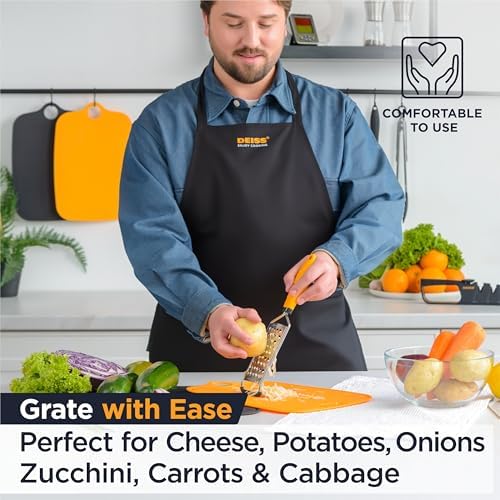 Deiss PRO Coarse Grater & Hand Held Cheese Grater - Sharp Stainless