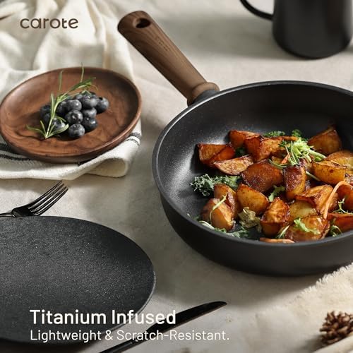 CAROTE 21pcs Pots and Pans Set, Nonstick Cookware Sets