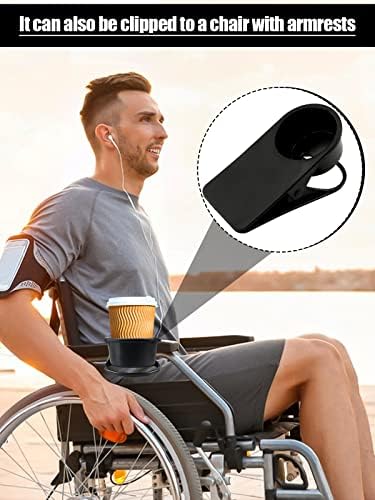 2PCS Clip on Cup Holder for Chair, Kalolary Desk Drink Holder Clamp