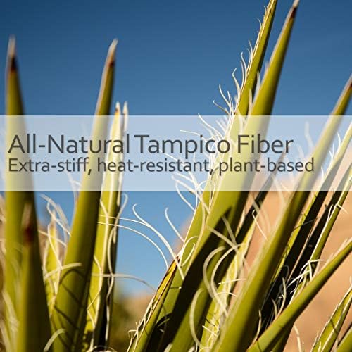 Redecker Dish Brushes, Tampico Fiber, 1.5 Inch Round, Set of 2