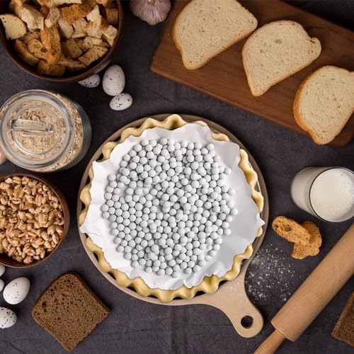 MOBYKE 2.2 LB Ceramic Pie Weights, Reusable Baking Beads for Pie Crust