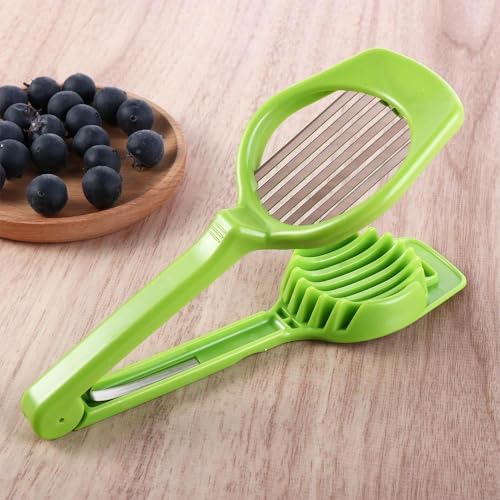 2pcs Stainless Steel Egg Slicer Fruit Cutter,Handheld Mushroom Kiwi
