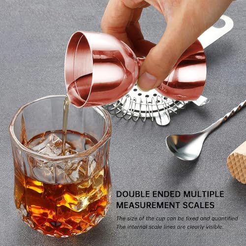 2Pcs Premium Bell Jigger for Bartending, Cocktail Jigger 2 OZ 1 OZ