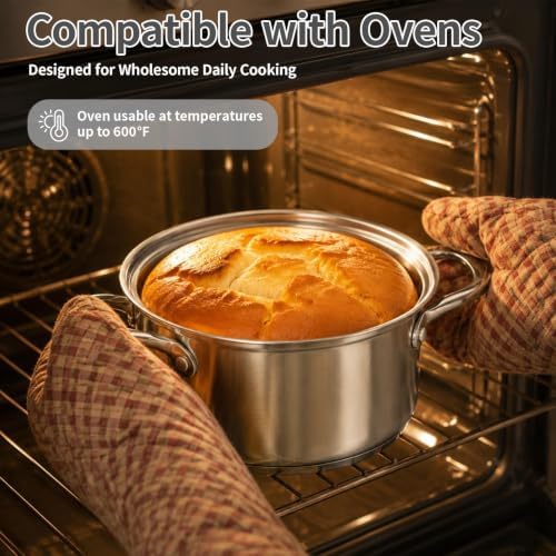 Stainless Steel Cookware Set - 18-Piece Nonstick Cookware Set Includes