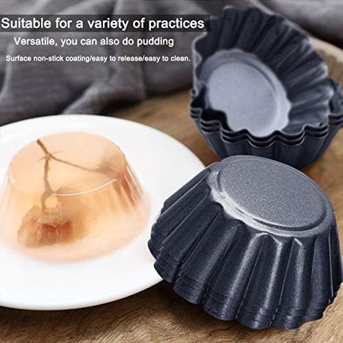12 Packs Egg Tart Mold, Size 2.6 x 0.9inch, Cupcake Cake Muffin Mold