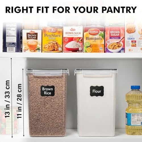 2 PC 7 Qt Flour Storage Containers with Airtight Lids