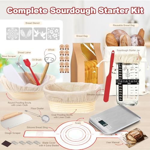 Sourdough Starter Kit with Scale and Glass Jar