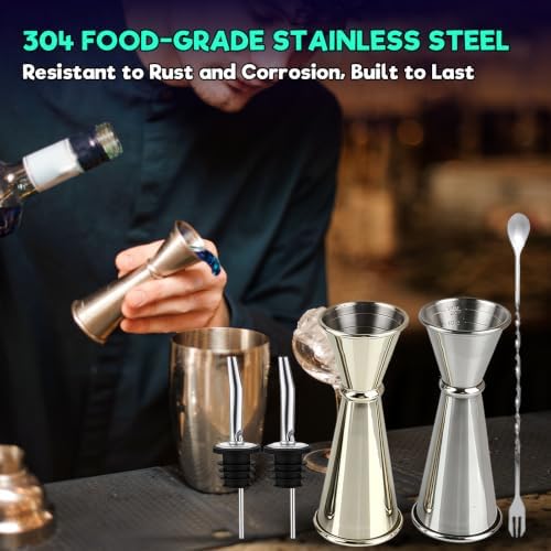 Double Cocktail Jigger Bartending Set Japanese Premium 304 Stainless