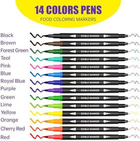 14 Pcs Edible Markers for Food Decorating