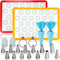 22 Pcs Macaron Baking Kit Silicone Mat, Macaron Baking Supplies