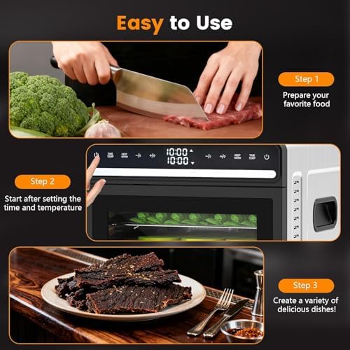 WAA Food Dehydrator, 12 Stainless Steel Trays, 1100W