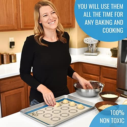 Silicone Baking Mat Set of 5, Blue