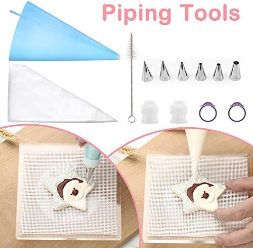 Kasmoire 188pcs Cookie Decorating Kit for Beginners and Decorator
